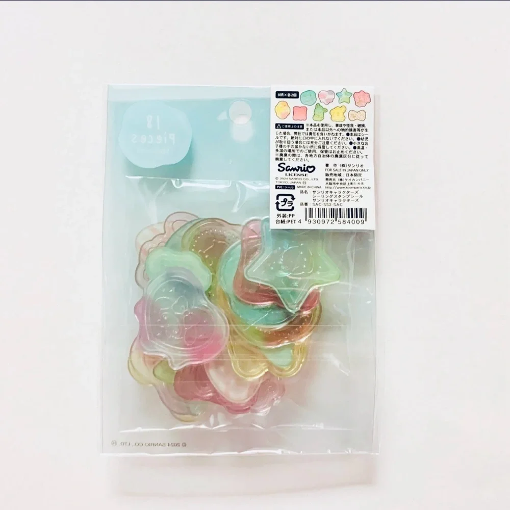 Sanrio Sealing Stamp Stickers Clear Jelly Style Cute Pochacco Melody Pompompurin